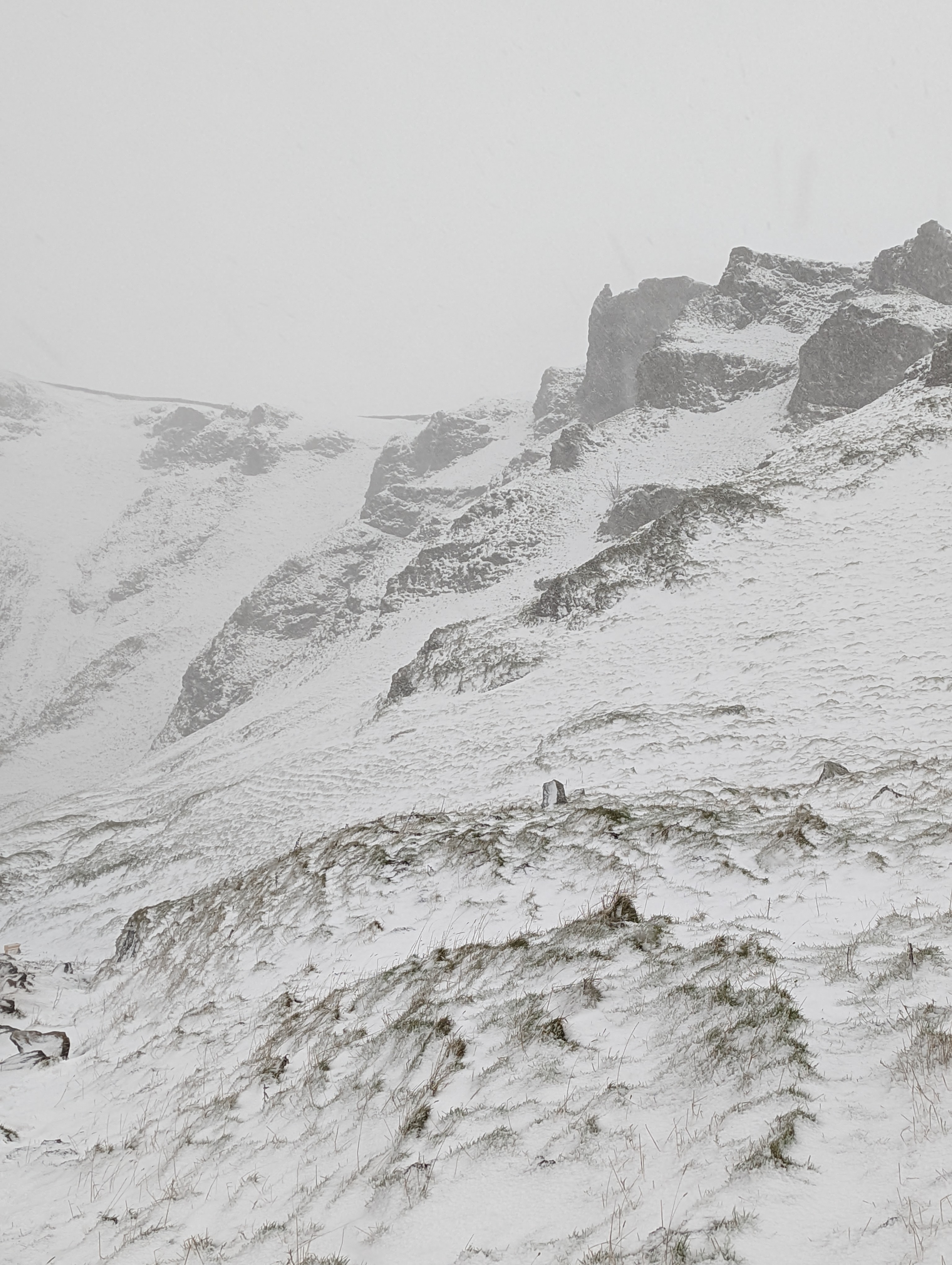 Winnat's Pass in heavy snow