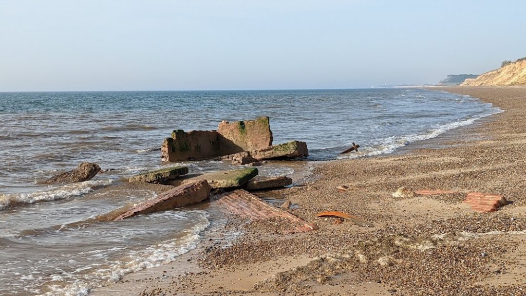 Building in sea at Covehithe