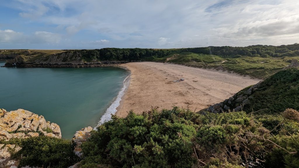 Barafundle Bay from above. Surely one of the best beaches in Pembrokeshire.