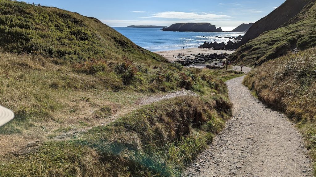 The approach to one of the best beaches in Pembrokeshire- Marloes Sands.
