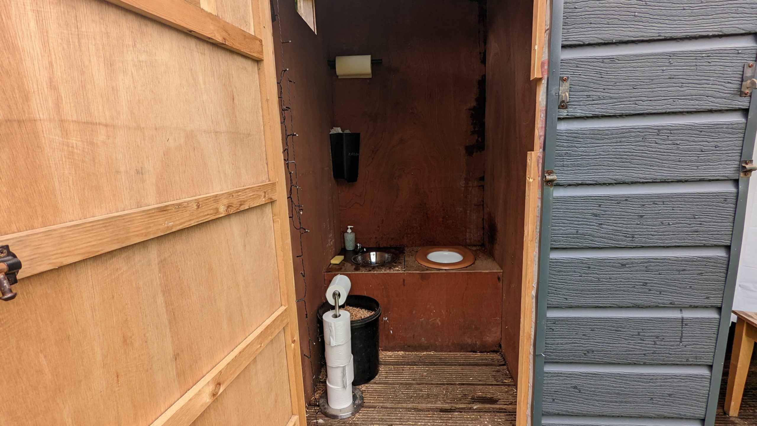 compost toilet camp site.