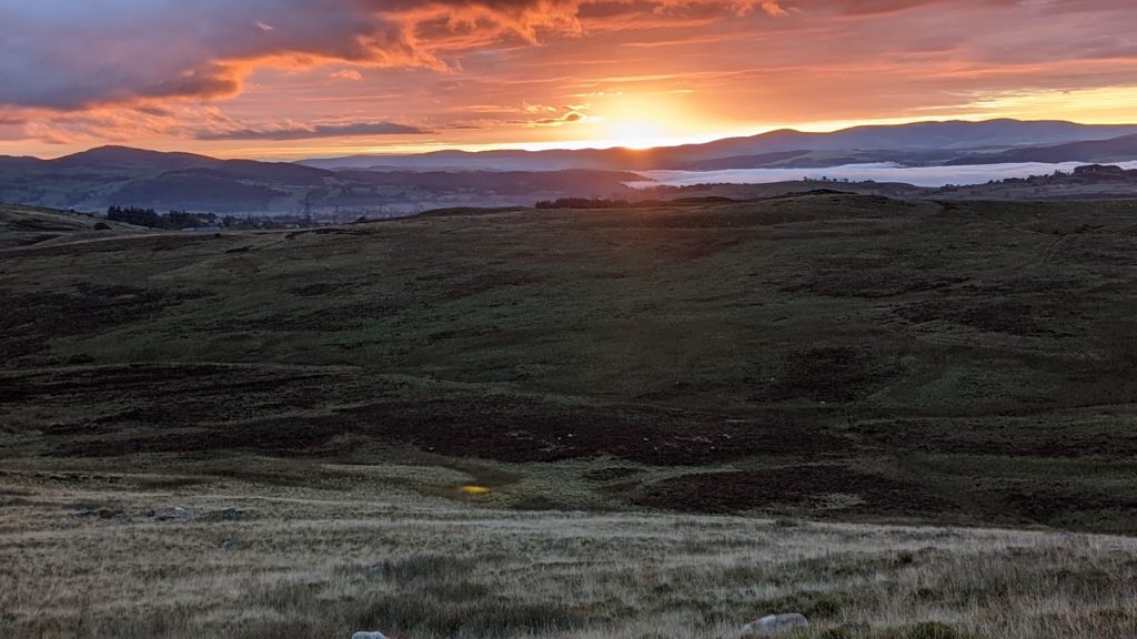 Sun rise by Arenig Bothy