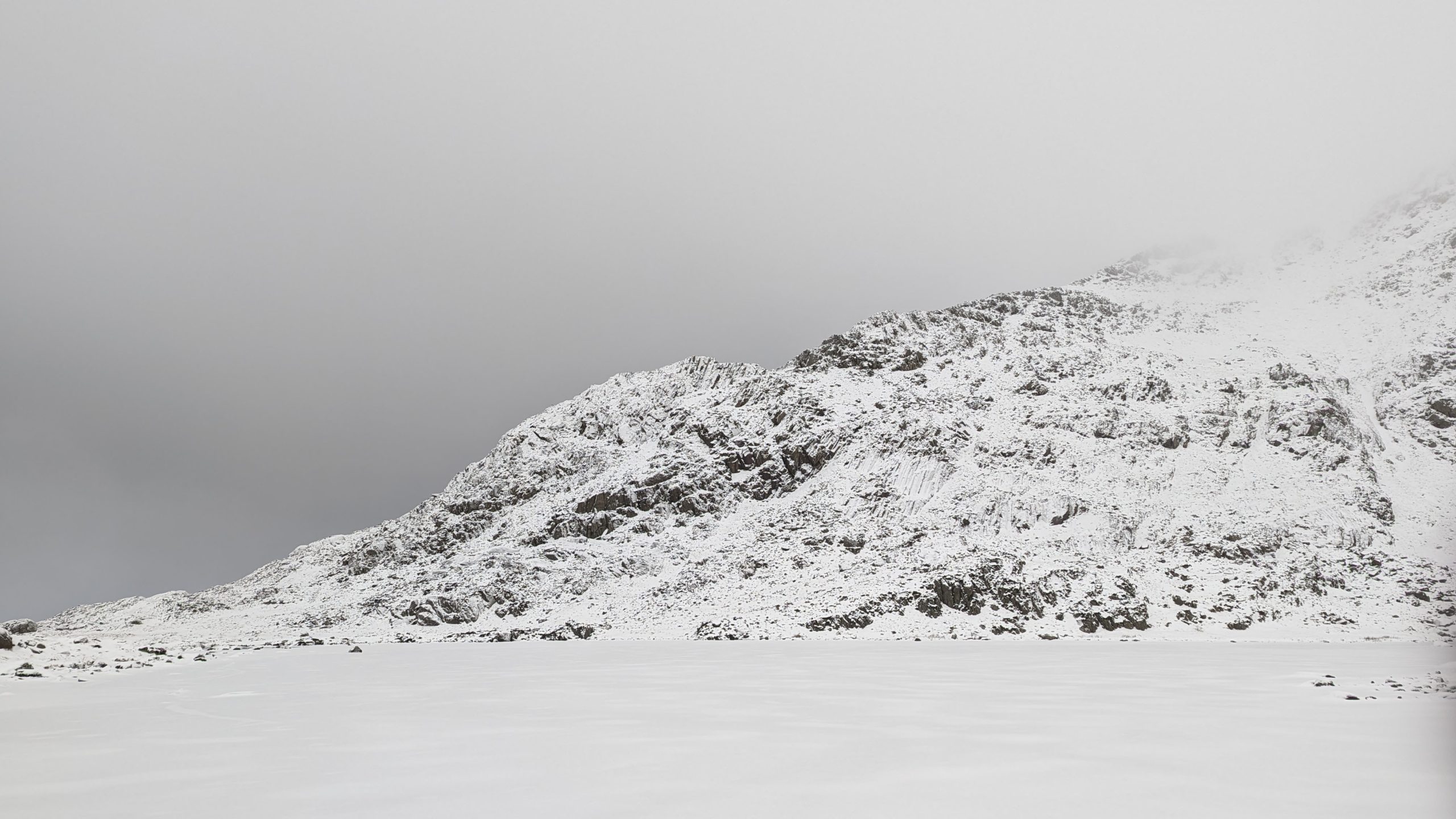 mountains in snow