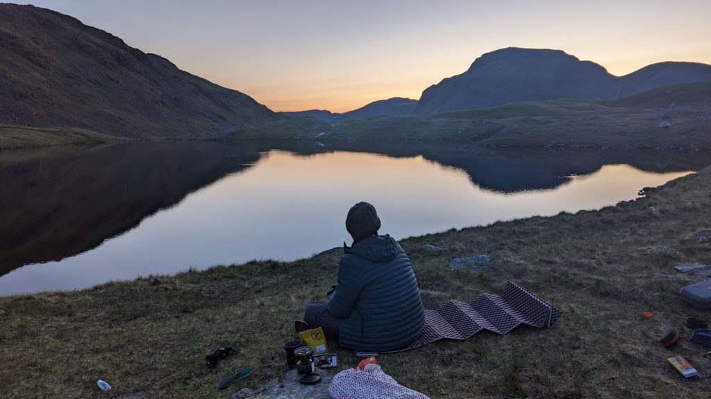wild camping with dad