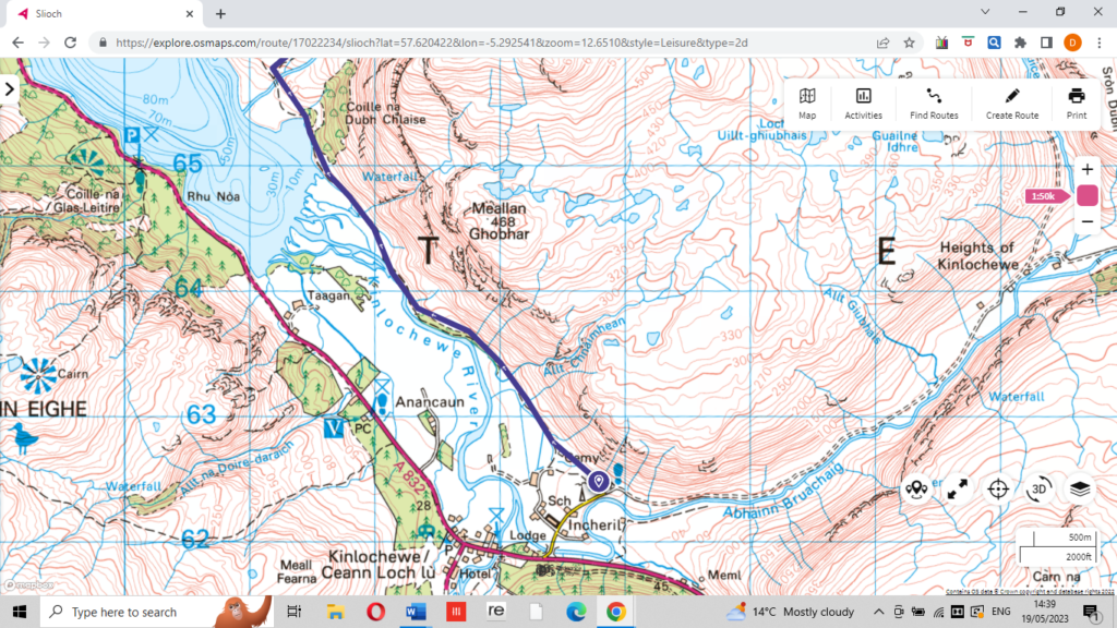 Climbing Slioch Mountain