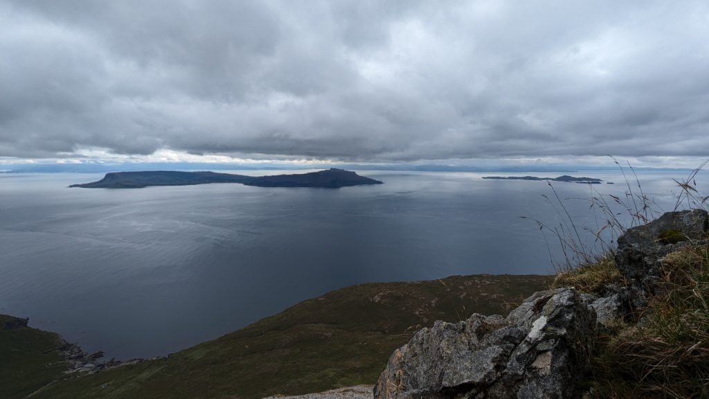 View from mountain on Rum