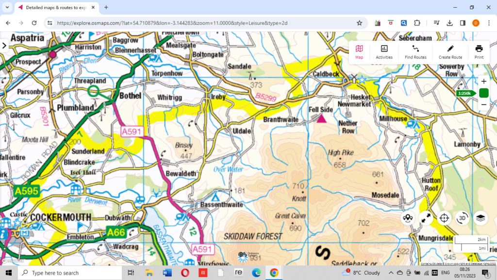 walking Binsey Fell