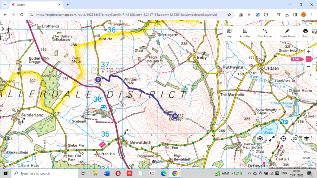 walking Binsey Fell