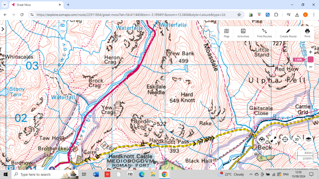 hike and wild camp at Great Moss